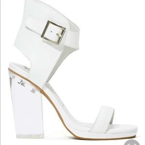 Jeffrey Campbell white Shindig platform
